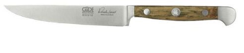 GÜDE Solingen - Stekkniv Skärslipad smidd, 12 cm, fat ek trä, ALPHA-FASSEICHE - double bolster, Handgjord Tyskland
