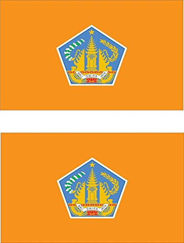 2 x Car Motorcycle sticker vinyl pc bali Indonesia Flag