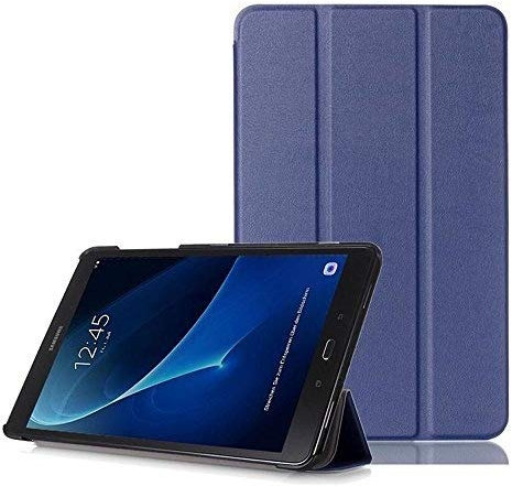 DETUOSI Samsung Galaxy Tab A 10.1 Schutzhülle - Ultra Slim PU Leder Tasche Hülle für Samsung Galaxy Tab A (2016) SM-T580N/T585N 25,54 cm (10,1 Zoll) Smart Cover case mit Standfunktion (Dunkelblau)