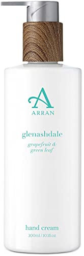 Arran Sense of Scotland Invigorating and Moisturising Glenashdale Hand Cream Lotion (300ml) Lemons, Grapefruit and Green Leaf Essential Oils with Bergamot