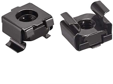 uxcell Snap-in Cage Nuts - M4 x 0.7mm Carbon Steel Metric Nut for Server Shelve Cabinet 50pcs