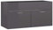 Festnight Waschbeckenunterschrank Unterschrank Waschbecken Waschbeckenunterschrank Schubladen Handwaschbecken Hängeschrank Waschbecken mit Unterschrank Badmöbel Hochglanz-Grau 90x38,5x46 cm Spanplatte
