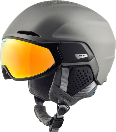 ALPINA Unisex - Erwachsene, ORO QV MIPS Skihelm, Gunmetal matt, 51-55 cm