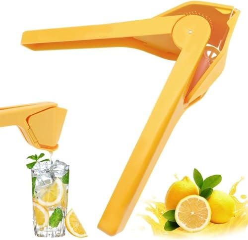 Norhogo citronpress, manuell citronjuice för fruktjuice, manuell handpress, fruktpress, citronjuicepress, manuell citruspress som kan fällas ihop platt för enkel förvaring