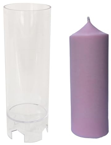 Moule à bougie cylindrique en silicone – Moule à bougie en résine époxy pour la fabrication de bougies , savon, cire, travaux manuels