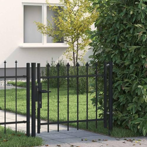 Tidyard Fence gate with spear tips 100 x 75 cm Model144358