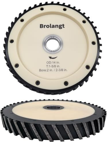 14 Diamond Bridge Saw & CNC Milling/Calibration Wheel, Silent Core, 1 Piece, Plane Concrete Saw Beds, Slab Leveling & Back Texturing, Dual Bore 50/60mm (2/2-3/8), Not for Cutting