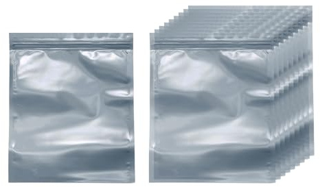 sourcing map 30pcs Antistatic Bags 6.3 x 7.9 (16x20cm) Double-Layer Anti Static Resealable ESD Shielding Bag for GPU Hard Drive HDD SSD LED Lights Electronic Device