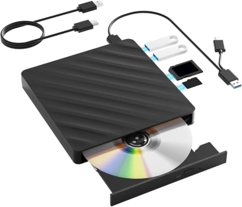 Unidad Blu-Ray externa 5 en 1, lectura/escritora Bluray con USB 3.0 tipo C