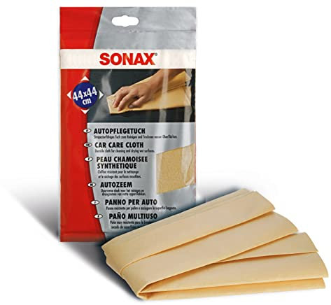 SONAX AutopflegeTuch (1 Stück) strapazierfähiges, zum Abledern nasser Lack-, Chrom- und Fensterflächen | Art-Nr. 04192000