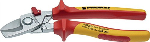 Kabelschere L.165mm m.2Komp.-Hüllen m.Abgleitschutz VDE