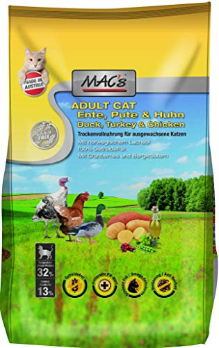 Mac's Katzenfutter getreidefrei Adult Ente, Pute & Huhn, 1.5 kg