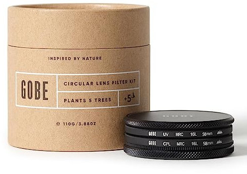 Gobe - Kit de filtres pour Objectif 58 mm : UV + Circulaire polarisant (CPL) (Pro)