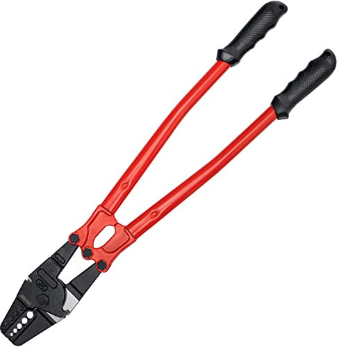 VEVOR Pince à Sertir Professionnelle 24, Pince Coupe Câble Acier Allié, Pince à Sertir 5 Rainures pour Manchon 1/16'', 3/32'', 1/8'', 5/32et 3/16 pour Sertissage, Manchon de Boucle/Duplex