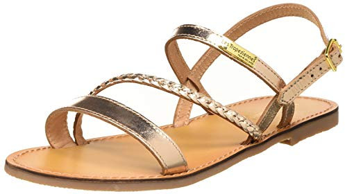 LES TROPEZIENNES PAR M. BELARBI Femmes BATRESSE Sandales Bout Ouvert, Or (Or 642), 40 EU