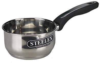 Casserole à lait en acier inoxydable pour induction 14 cm avec bec verseur