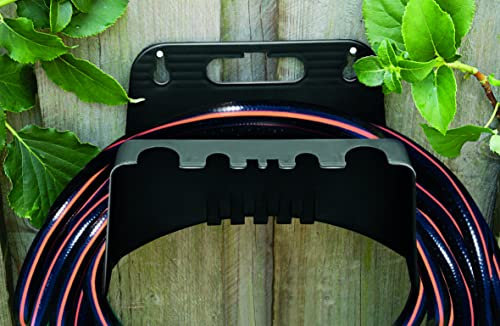 BLACK+DECKER Gartenschlauchhalter Wand - Gartenschlauch bis zu 15 Meter - Schlauchhalter - 23 x 16 x 15 cm - Schwarz