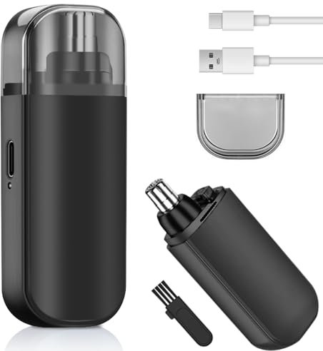 Nasenhaartrimmer, USB Wiederaufladbar Schmerzfreier Nasenhaarentferner Schmerzfreier Nasenhaarschneider Ohrhaarschneider Nasenrasierer Männer Tragbarer Nasenhaartrimmer für Männer und Frauen