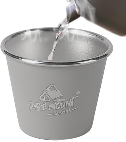 Tazze impilabili in acciaio inox – Bicchiere da 50 ml | Bicchieri impilabili in metallo da 50 ml, Bicchiere da campeggio in metallo con usi multipli, Bicchiere impilabile per, casa, A