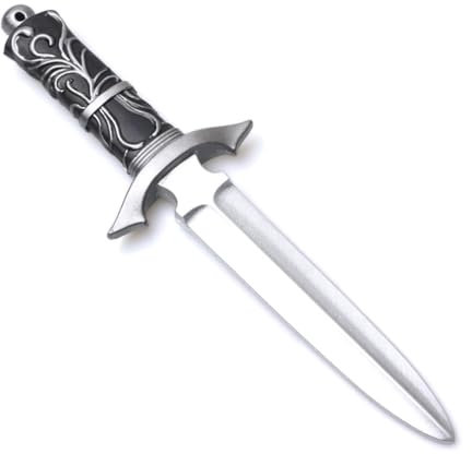 12 Inch PU Training Dagger for Martial Arts - Fake Rambo Knife Weapon Costume Party Props, Rubber Foam Practice Dagger, Gift for Adults Teens Kids, for Cosplay Parties Halloween