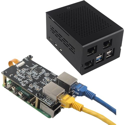 ZDE ZP595 PCIe to Dual 2.5G Ethernet Port HAT Expansion Board 2.5GB 2.5GBE with ZC506 Aluminum Case for Raspberry Pi 5 2GB 4GB 8GB 16GB
