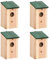 Refined Kiefernholz, Nistkasten, Vogelhaus, Garten, Hof, Außenbereich (Grün, 4)