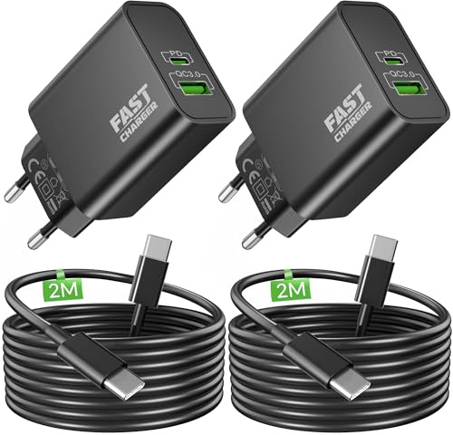40W USB C Rapido Caricatore + 2M Tipo-C Cavo per Samsung Galaxy S25 S26