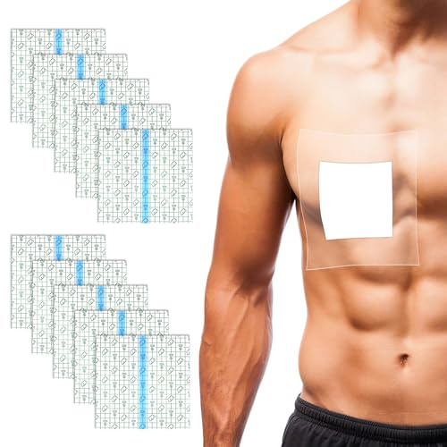 AOOWU Apósitos Estériles para Heridas, 10 PCS Apositos Adhesivos Grandes Ideal (20cm x 20cm), Impermeable Apósitos Estériles con Fuerte Adherencia para Contra Cortes y Arañazos