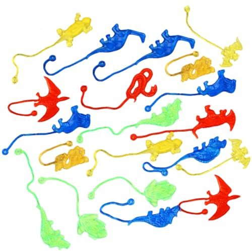 Jouets adhésifs – 20 pièces multicolores extensibles et adhésifs | Lavables, réalistes et collants, animaux TPR extensibles pour grimper au mur pour les prix de salle de classe, cadeaux de fête
