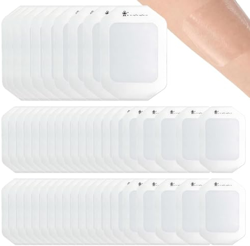50Pcs Tiritas Transparentes Tiritas Resistentes Al Agua 10x12+6x7 cm ApóSitos Resistentes Al Agua Apositos Adhesivos Impermeables Grandes,Protección de heridas