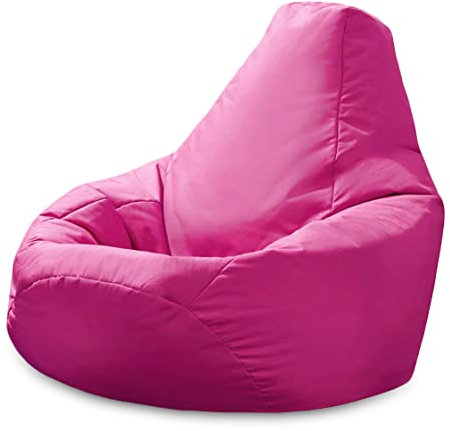 Beautiful Beanbags - Adult Highback Beanbag Chair, Water-Resistant - Pink
