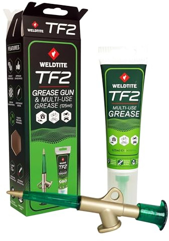 WELDTITE Graisse tout usage pour vélo (125 ml) et applicateur 9/16 UNF 18 t.p.i. Kit pour jeux de direction, boîtiers de pédalier, moyeux, pédales et systèmes de suspension