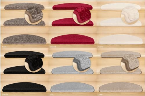 Kettelservice-Metzker Stufenmatten Fuerth Halbrund Trittfläche: 65x24cm Creme 12 Stück