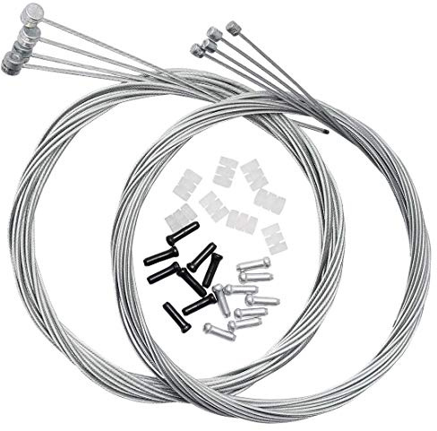 Dymoece Bicycle Derailleur Shifter Cables Brake Cables Set for Shimano Sram Road Mountain MTB Bike (for Mountain Bike)