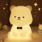 YuanDian Bär Nachtlicht, Süßes Bear Lampe für Kinder, Dimmbar und Wiederaufladbare Silikon bären Kinderzimmer Nachtlicht mit 8 Farben, Nachtlicht Kinderzimmer Deko Baby Geschenk