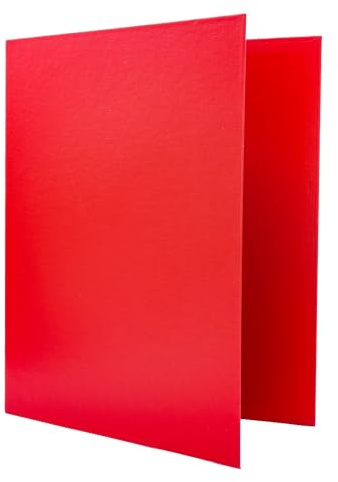 Raylu Paper - Raccoglitore a 2 anelli a D, raccoglitore A4 con anelli per documenti, formato A4, altezza 33,5 cm x larghezza 26 cm (rosso, dorso 25 mm)