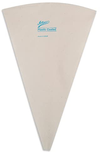 Ateco Plastic Coated Canvas Decorating Bag, 21-Inch, Reusable, Made in USA, White