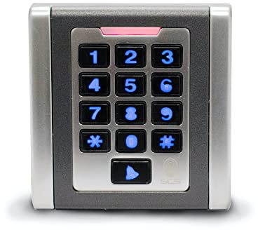SCS Sentinel - AAA0004 - Tastiera cablata zincata - Alimentazione a 12 V - Allarmi LED e acustici - Tasti retroilluminati - Capacità 100 utenti - CodeAccess 501