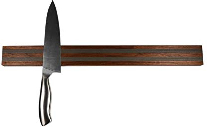 die magnetprofis magnete und mehr Magnetische Messerleiste, Magnetleiste, Holzleiste aus Nuss 500 mm massiv, NEU mit 2-fachem Magnetkern