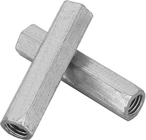 2 stücke M10*60 Verzinktem Stahl Lange Sechskantmutter Studding Connectors Überwurfmutter Lange Stange Kupplung Sechskantmutter Schraube Mutter Spalte für Verbinden Kontinuierliche Gewindestange