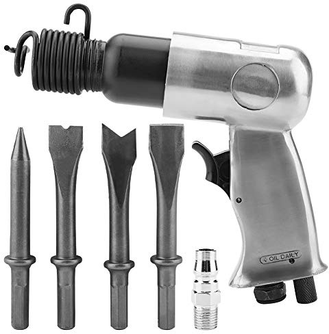 Air Chisel, Air Hammer, Air Hammer with Chisels Long Stroke Air Nail Gun Handle Straight Type Air Chisel Pneumatic Hammer Shovel Tool 150mm Hammer Set Pneumatic Tools