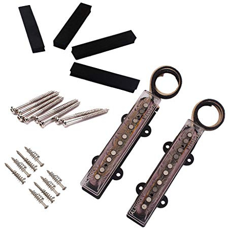 Alnicov Set di 2 pickup per basso, pickup humbucker per basso, pickup a ponte aperto, per basso jazz a 5 corde, basso elettrico JB