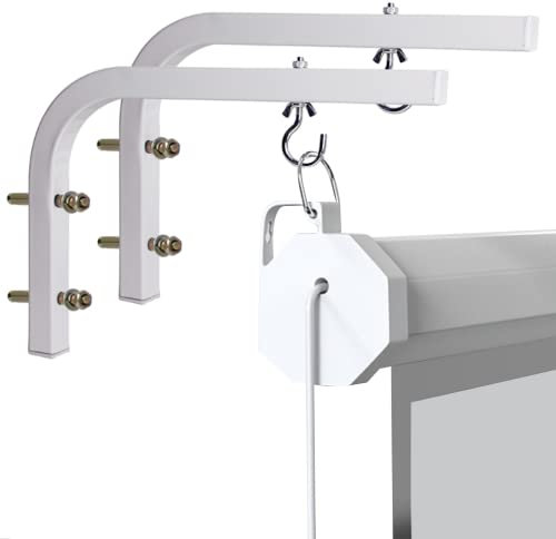 BUZIFU Beamerhalterungen Beamer Leinwand Wandhalterung L-Klammern für die Wandhalterung der Projektionsleinwand Wandabstandshalter Universal Projektorhalterung Für Heimprojektoren und Kinoleinwände