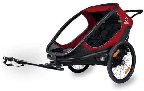 Hamax Unisex-Adult Outback Black-New22 Trailer, Red/Black, One Size