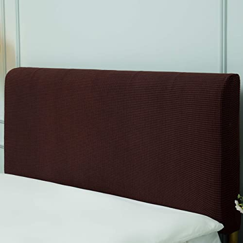 DALINA Textil - Funda para cabecera Cama 90 - Protector cabecera Ajustable para Cama Individual Envuelto 360°, Adaptable para cabecera de 80-100cm (Marrón)