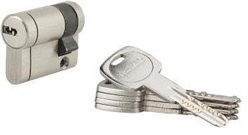 Mezzo cilindro Trafic 12 30X10mm, nichel, antiperforazione, antirottura, 5 chiavi piatte reversibili- THIRARD