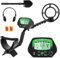 GMGXX Metalldetektor Profi, Metalldetektor für Erwachsene Kinder, 5+2 Modi, 10 Zoll Detektionstiefe, IP68 Wasserdicht Spule, Großer LCD-Bildschirm mit Hintergrundbeleuchtung&Kopfhörer&Schaufel