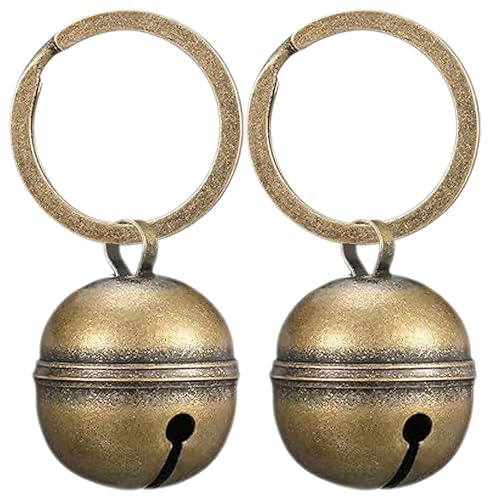 NHQ 2 Set Campanellino Extra Rumorosi per Cani Gatti,Campanell Cani,Campanellini Sonagli piccoli,Campanelle per Animali,Campanelli per Animali,Ciondoli in Ottone Resistente