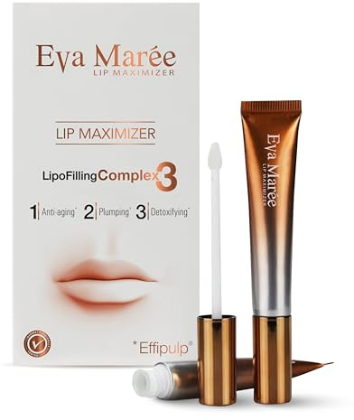 Eva Maree Lip Maximizer, Lip Plumper avec Technologie Lonosome et Complexe LipoFilling | Lèvres plus Pulpeuses, Plus Fermes et Plus Lisses | Anti-âge, Détoxifiant, Hydratant