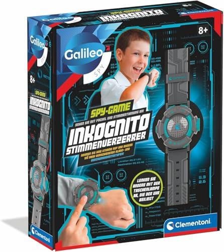 Galileo Spy Inkognito 59435 Montre Espion Haute Technologie avec Lampe de Poche et changeur de Voix pour espions, Agents et détectives Jouet pour Enfants à partir de 8 Ans Clementoni